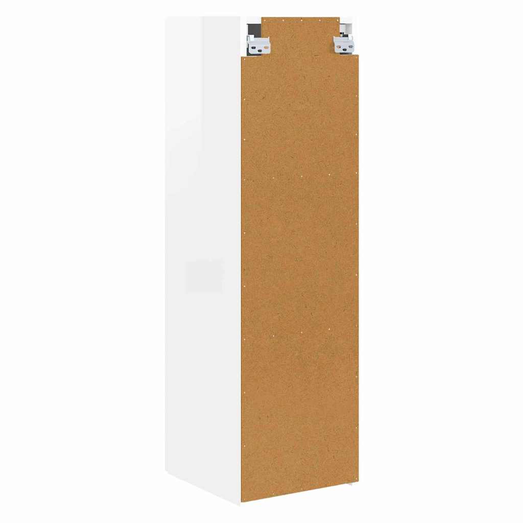 TV Wandkast Glanzend Wit 30 x 31 x 100 cm Bewerkt hout