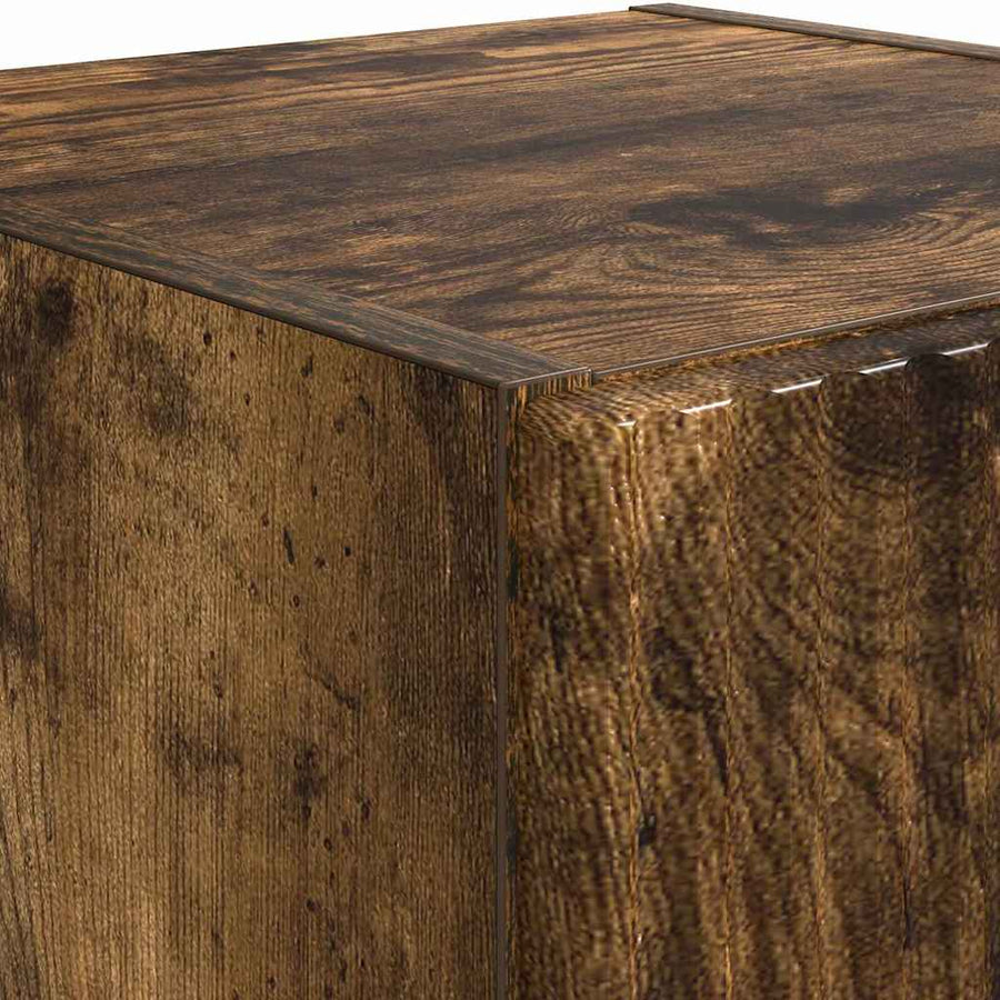 TV Wandkast Gerookt eiken 30 x 31 x 100 cm Bewerkt hout
