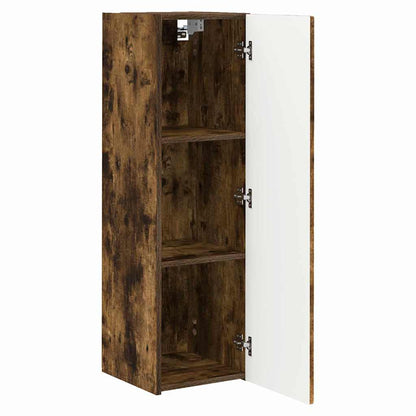 TV Wandkast Gerookt eiken 30 x 31 x 100 cm Bewerkt hout