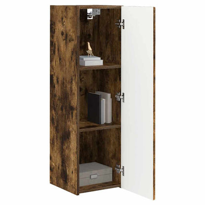 TV Wandkast Gerookt eiken 30 x 31 x 100 cm Bewerkt hout