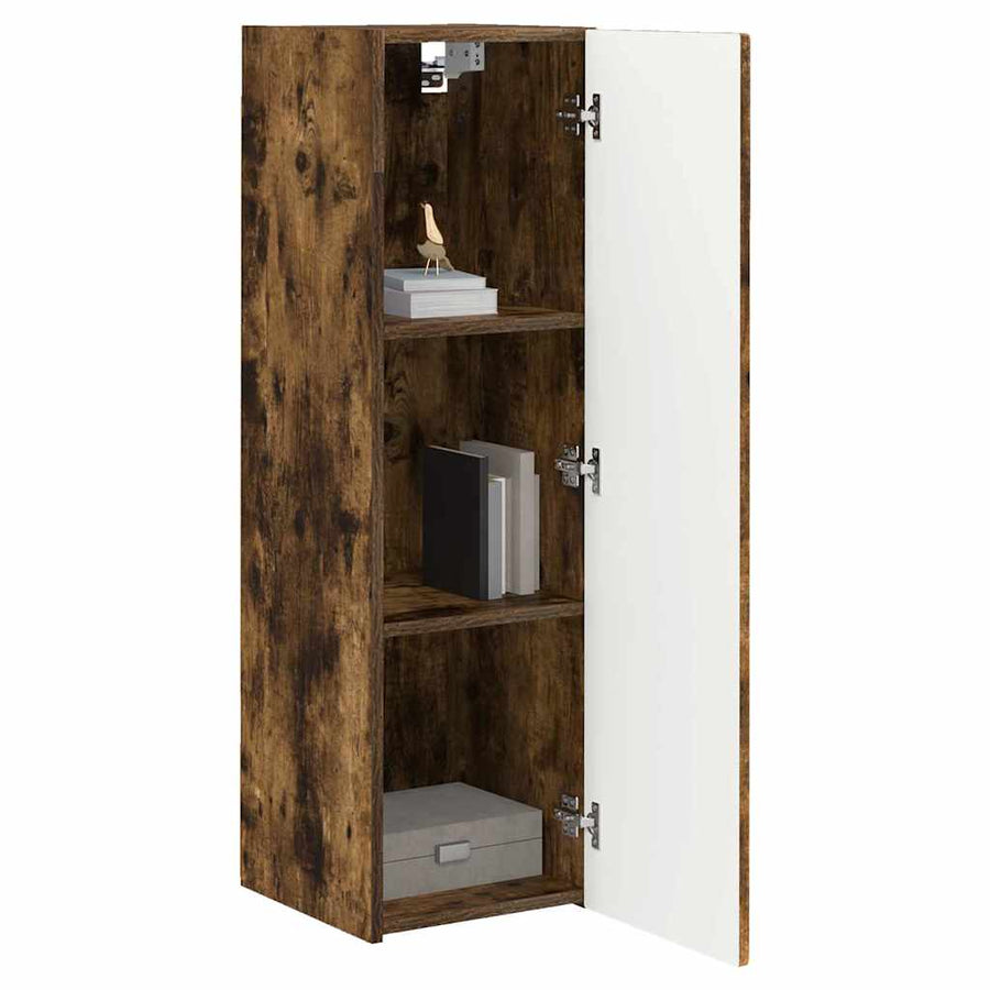 TV Wandkast Gerookt eiken 30 x 31 x 100 cm Bewerkt hout