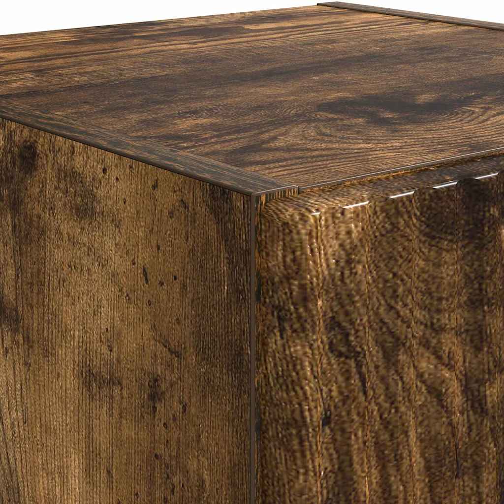 TV Wandkast 2 pcs Gerookt eiken 30 x 31 x 100 cm Bewerkt hout