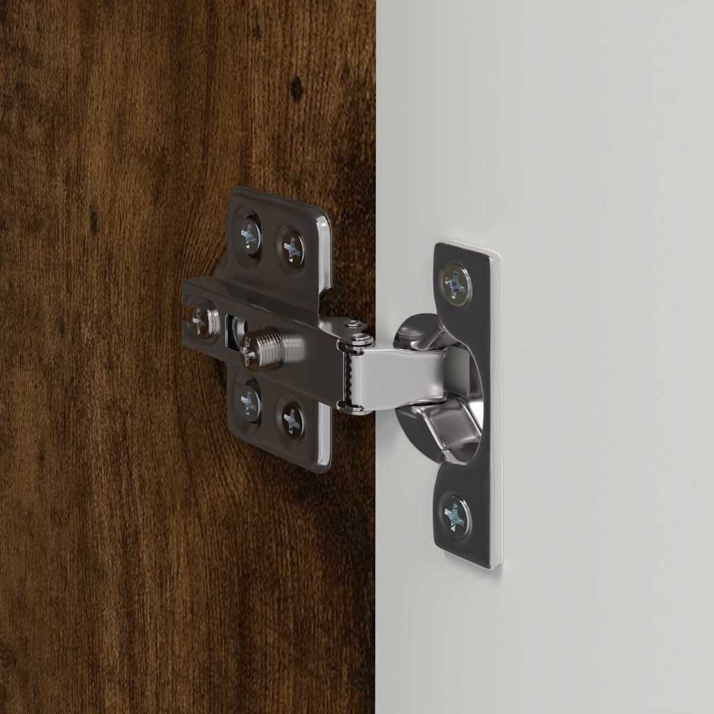 TV Wandkast 2 pcs Gerookt eiken 30 x 31 x 100 cm Bewerkt hout
