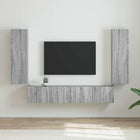 TV wandkast 2 stuks 30x31x100 cm grijs sonoma bewerkt hout