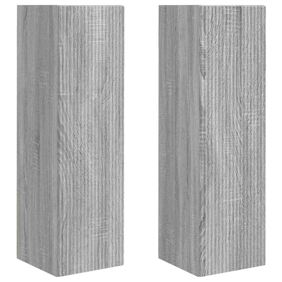 TV Wandkast 2 pcs Grijs Sonoma 30 x 31 x 100 cm Bewerkt hout