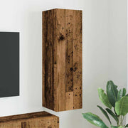 TV wandkast 30x31x100 cm oud hout