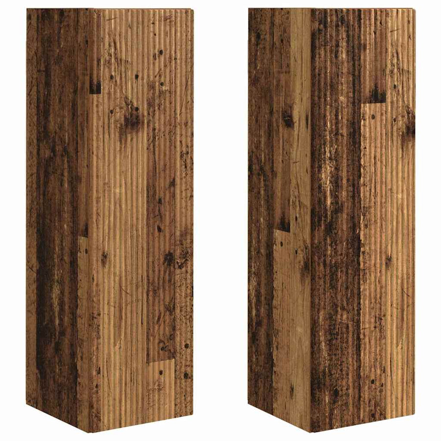 TV Wandkast 2 pcs Oud Hout 30 x 31 x 100 cm Bewerkt hout