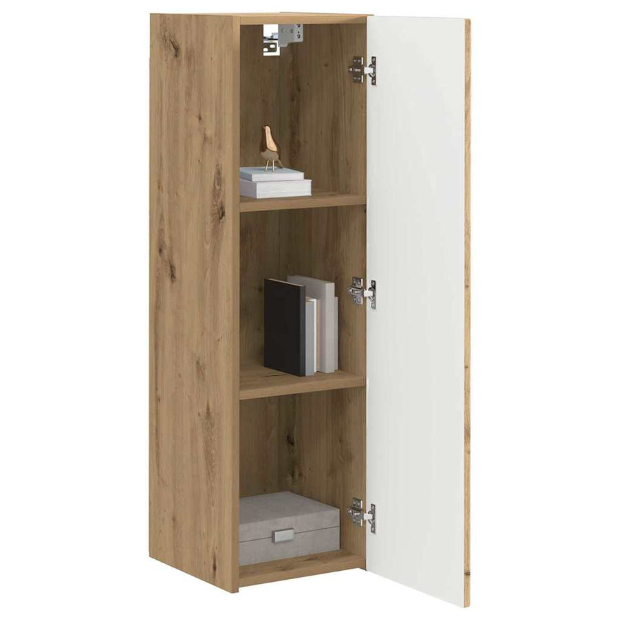 TV Wandkast Ambachtelijk eiken 30 x 31 x 100 cm Bewerkt hout