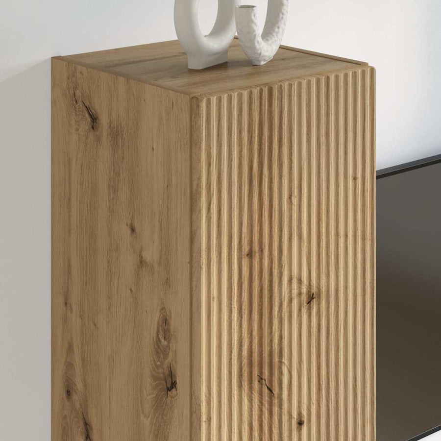 TV Wandkast 2 pcs Ambachtelijk eiken 30 x 31 x 100 cm