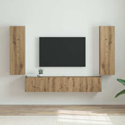 TV wandkast 30x31x100 cm bewerkt hout ambachtelijk eiken