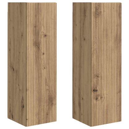 TV Wandkast 2 pcs Ambachtelijk eiken 30 x 31 x 100 cm