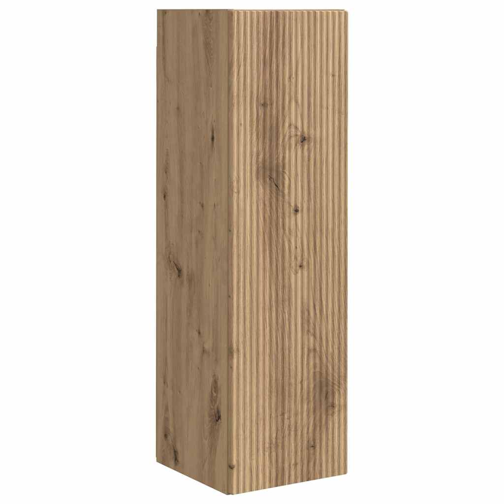 TV Wandkast 2 pcs Ambachtelijk eiken 30 x 31 x 100 cm