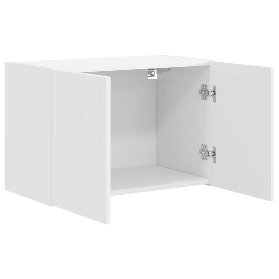 TV-wandkast Wandgemonteerd Wit 59,5 x 31 x 40 cm Bewerkt hout