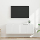 TV Wall Cabinet 2 pcs White 59.5 x 31 x 40 cm Engineered Wood