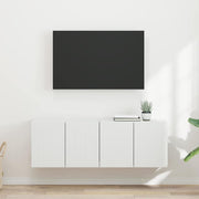 TV-wandkast 2 stuks 59,5x31x40 cm bewerkt hout wit