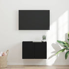Tv-wandkast 59,5x31x40 cm zwart bewerkt hout