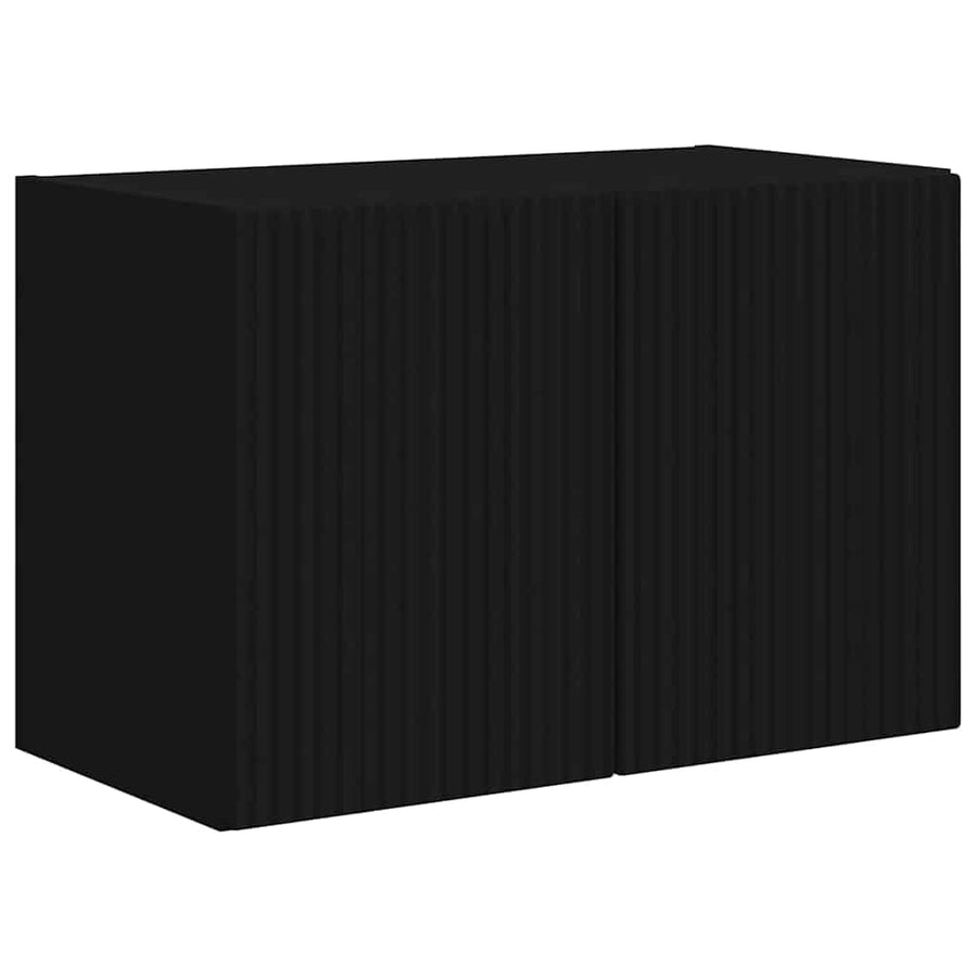 TV-wandkast Wandgemonteerd Zwart 59,5 x 31 x 40 cm Bewerkt hout