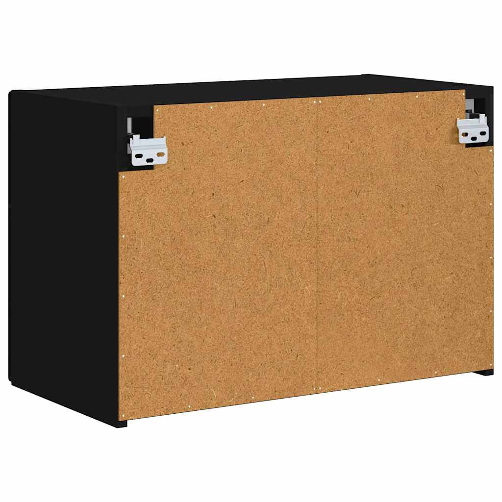 TV-wandkast Wandgemonteerd Zwart 59,5 x 31 x 40 cm Bewerkt hout