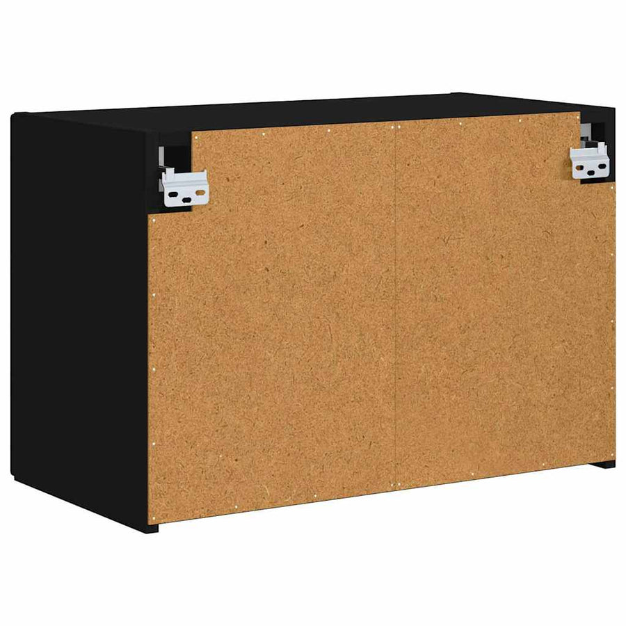 TV-wandkast Wandgemonteerd Zwart 59,5 x 31 x 40 cm Bewerkt hout
