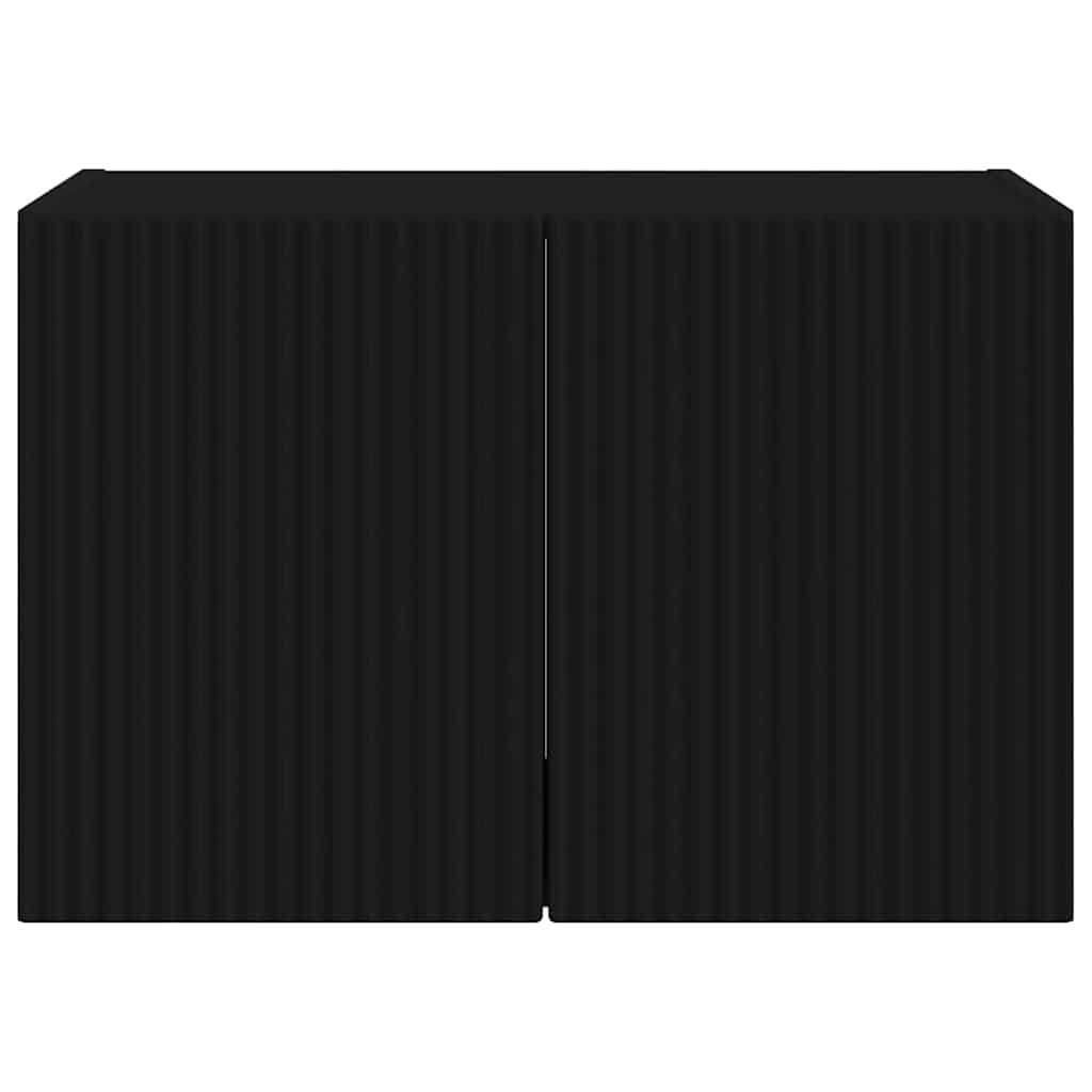 TV-wandkast Wandgemonteerd Zwart 59,5 x 31 x 40 cm Bewerkt hout