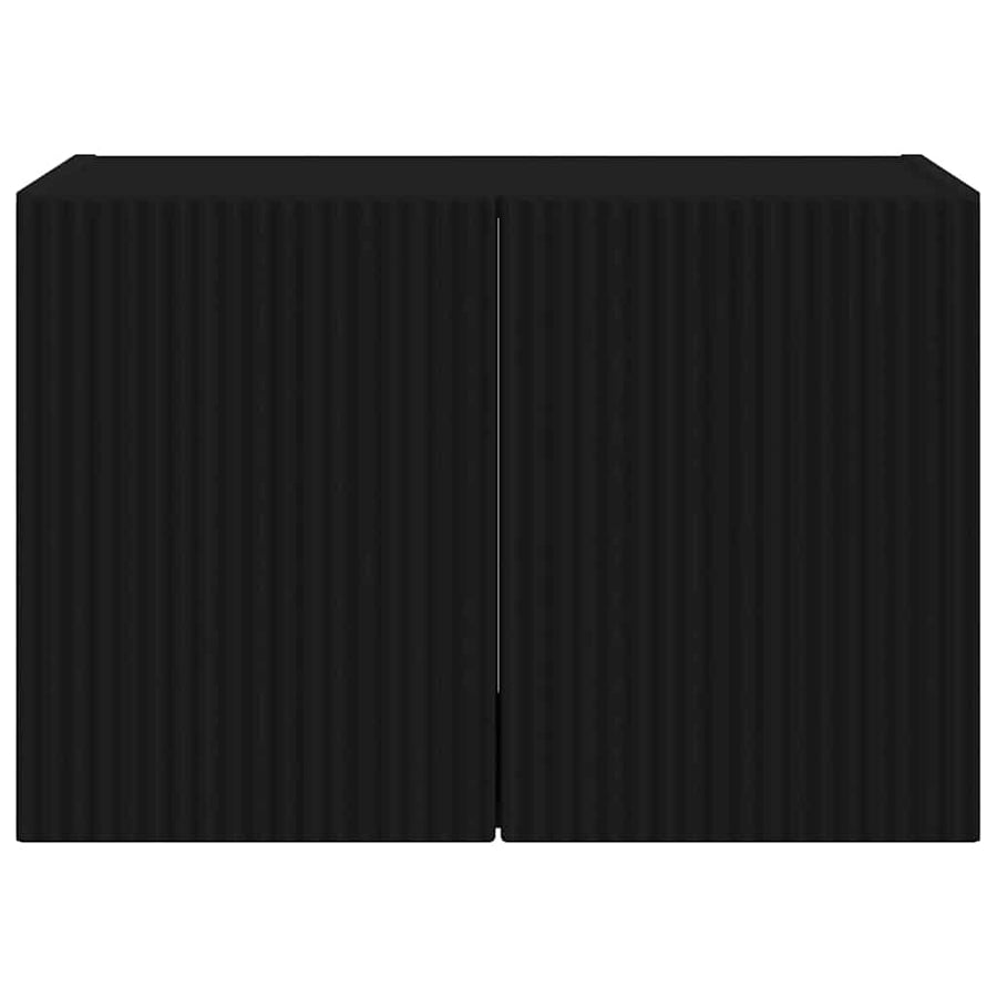 TV-wandkast Wandgemonteerd Zwart 59,5 x 31 x 40 cm Bewerkt hout