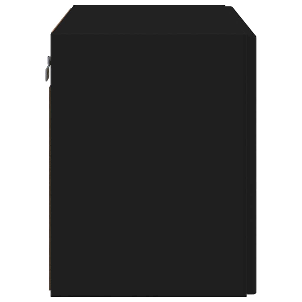 TV-wandkast Wandgemonteerd Zwart 59,5 x 31 x 40 cm Bewerkt hout