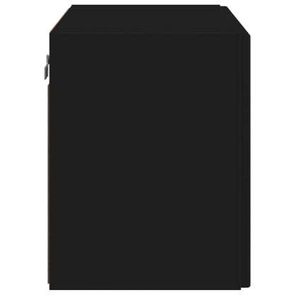 TV-wandkast Wandgemonteerd Zwart 59,5 x 31 x 40 cm Bewerkt hout