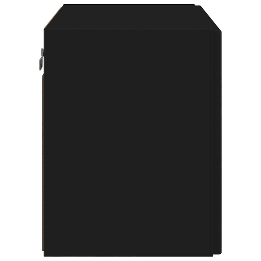 TV-wandkast Wandgemonteerd Zwart 59,5 x 31 x 40 cm Bewerkt hout