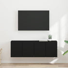 TV-wandkast 2 stuks 59,5x31x40 cm zwart bewerkt hout