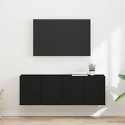 TV-wandkast 2 stuks 59,5x31x40 cm zwart bewerkt hout