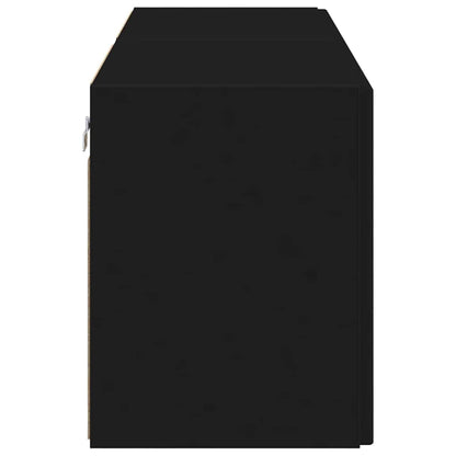 TV-wandkast 2 pcs Zwart 59,5 x 31 x 40 cm Bewerkt hout