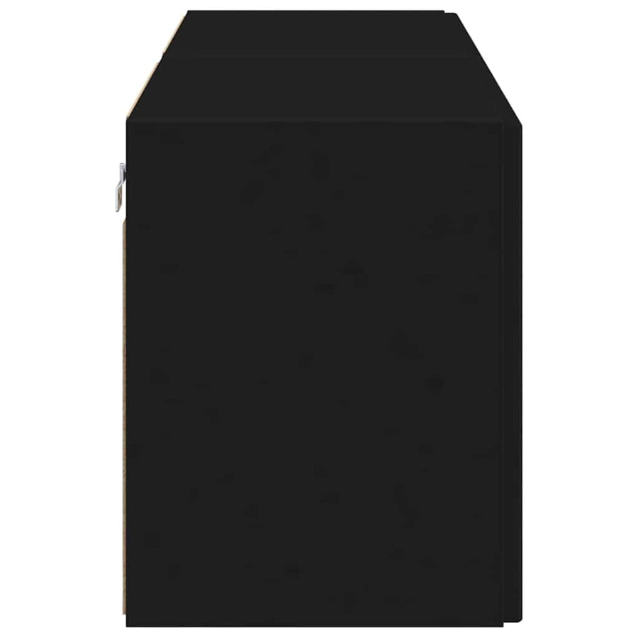 TV-wandkast 2 pcs Zwart 59,5 x 31 x 40 cm Bewerkt hout