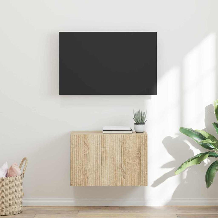 TV-wandkast Sonoma Eiken 59,5 x 31 x 40 cm Bewerkt hout