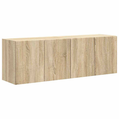 TV-wandkast 2 pcs Sonoma Eiken 59,5 x 31 x 40 cm Bewerkt hout