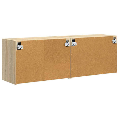 TV-wandkast 2 pcs Sonoma Eiken 59,5 x 31 x 40 cm Bewerkt hout