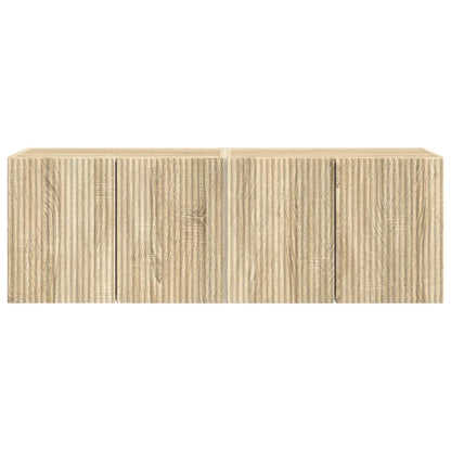 TV-wandkast 2 pcs Sonoma Eiken 59,5 x 31 x 40 cm Bewerkt hout