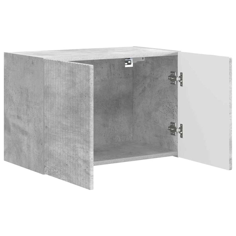 TV-wandkast Beton Grijs 59,5 x 31 x 40 cm Bewerkt hout