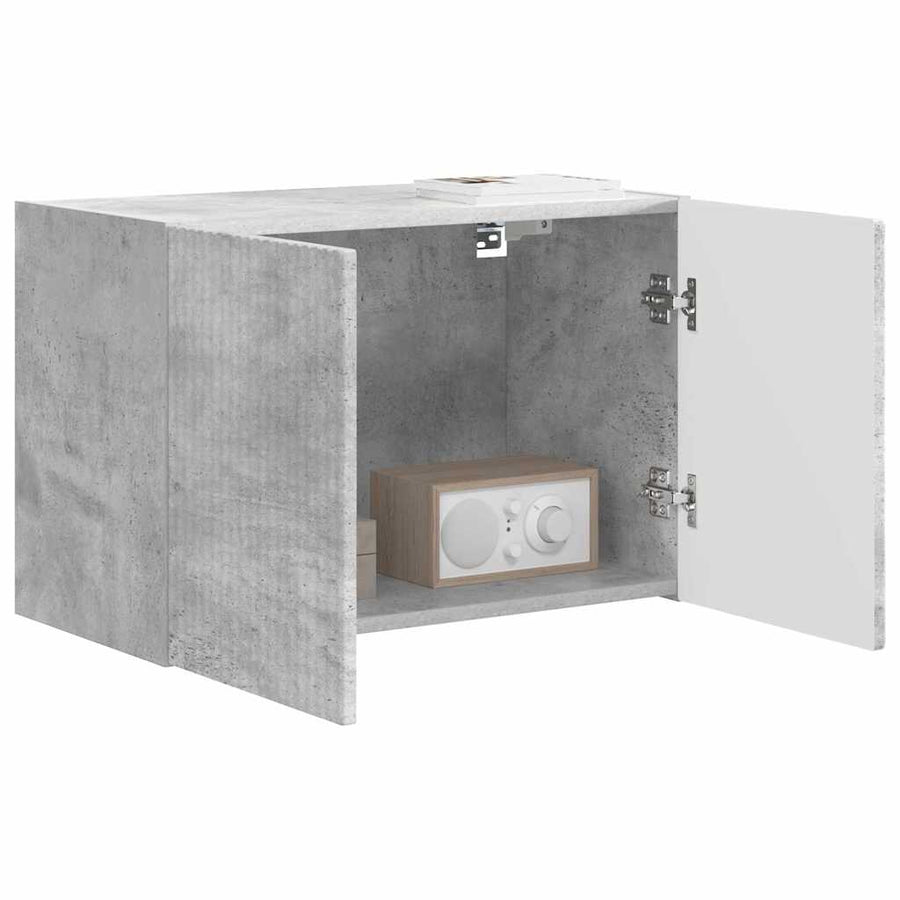 TV-wandkast Beton Grijs 59,5 x 31 x 40 cm Bewerkt hout