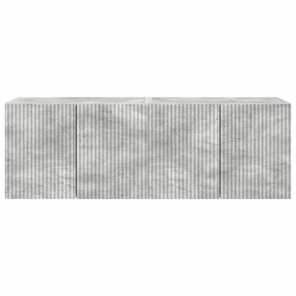 TV-wandkast 2 pcs Beton Grijs 59,5 x 31 x 40 cm Bewerkt hout