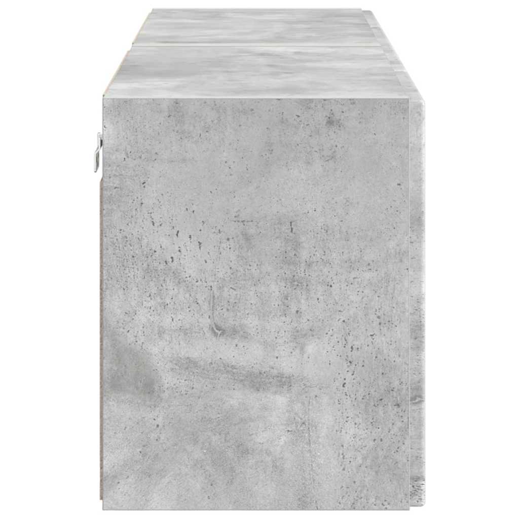 TV-wandkast 2 pcs Beton Grijs 59,5 x 31 x 40 cm Bewerkt hout