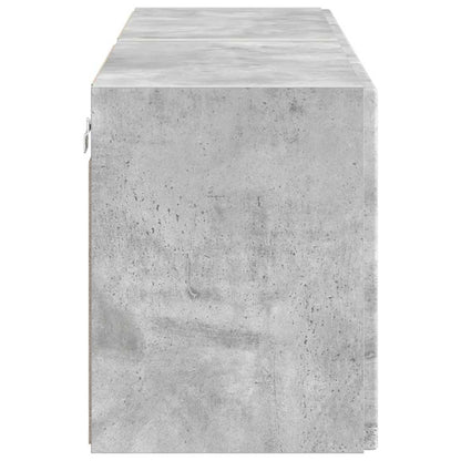 TV-wandkast 2 pcs Beton Grijs 59,5 x 31 x 40 cm Bewerkt hout