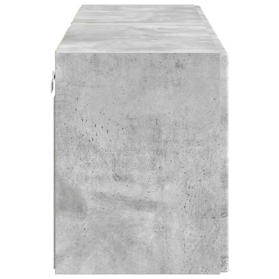 TV-wandkast 2 pcs Beton Grijs 59,5 x 31 x 40 cm Bewerkt hout
