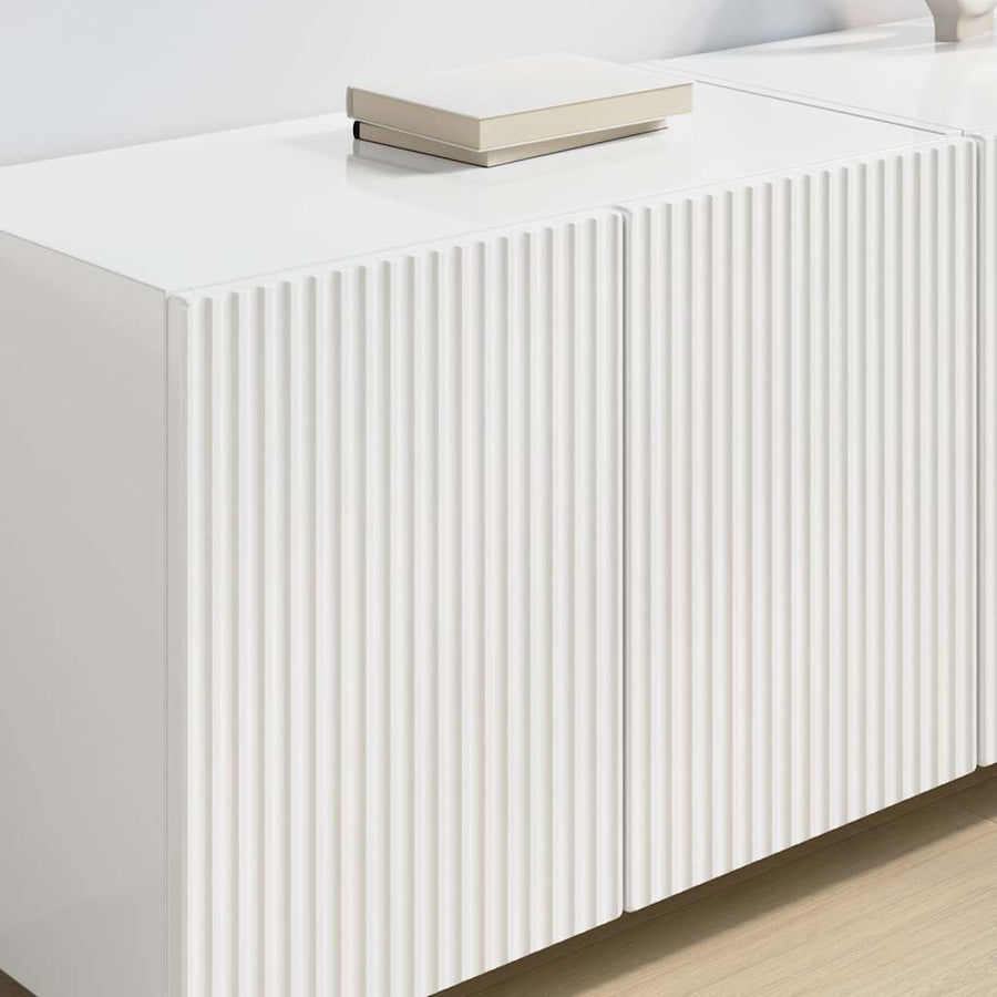 TV-wandkast Hoogglans wit 59,5 x 31 x 40 cm Bewerkt hout