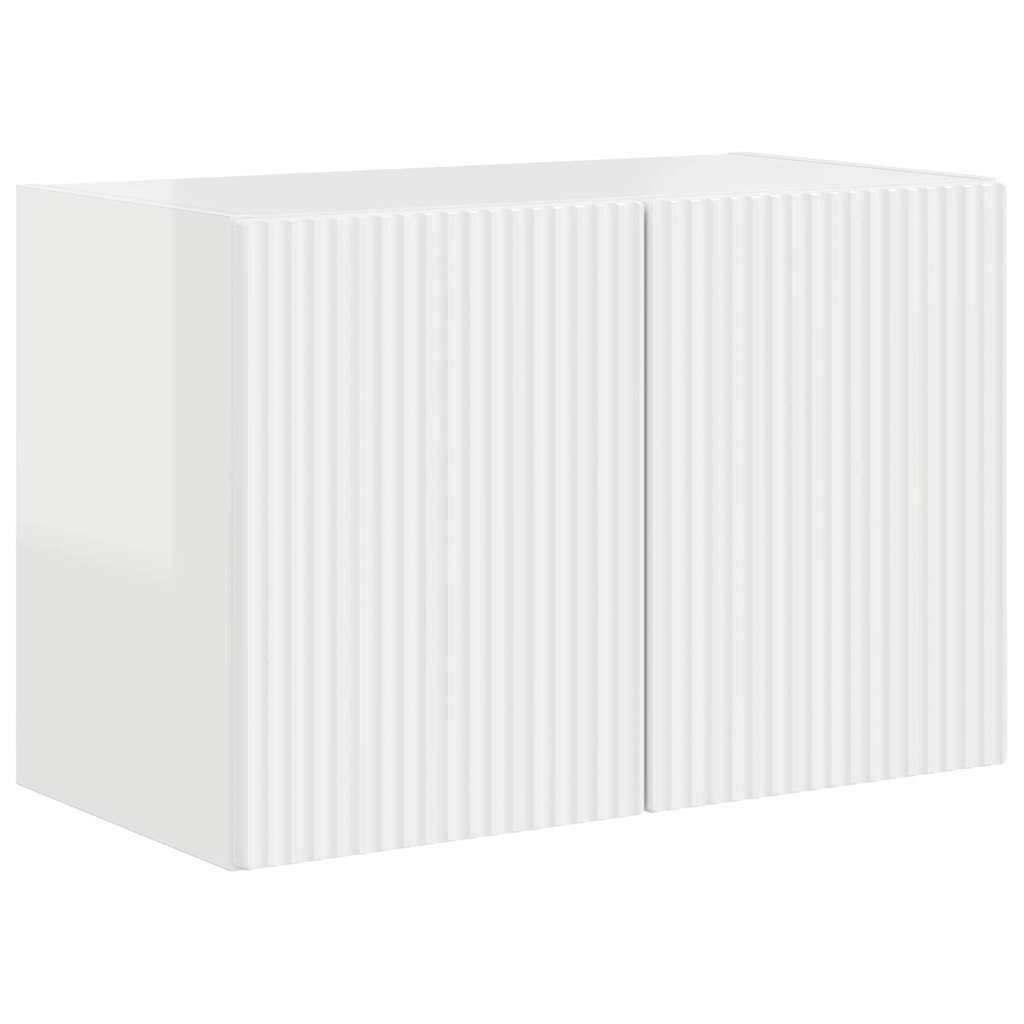 TV-wandkast Hoogglans wit 59,5 x 31 x 40 cm Bewerkt hout