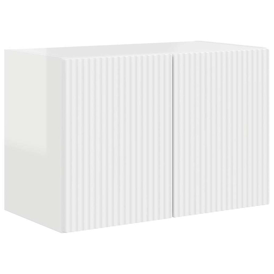 TV-wandkast Hoogglans wit 59,5 x 31 x 40 cm Bewerkt hout