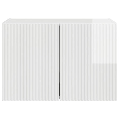TV-wandkast Hoogglans wit 59,5 x 31 x 40 cm Bewerkt hout