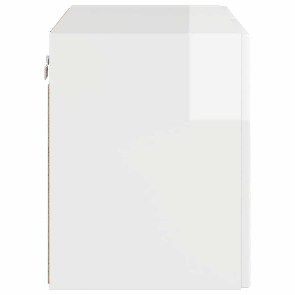 TV-wandkast Hoogglans wit 59,5 x 31 x 40 cm Bewerkt hout