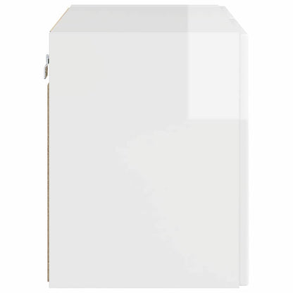 TV-wandkast Hoogglans wit 59,5 x 31 x 40 cm Bewerkt hout