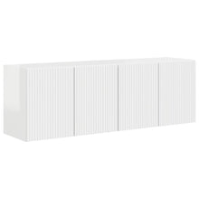 TV-wandkast 2 pcs Hoogglans wit 59,5 x 31 x 40 cm Bewerkt hout
