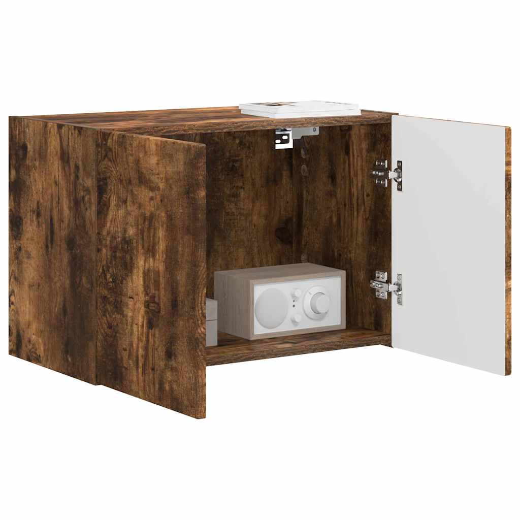 TV-wandkast Gerookt eiken 59,5 x 31 x 40 cm Bewerkt hout